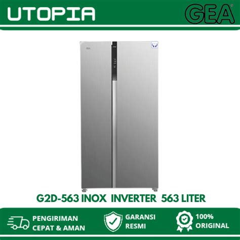 Jual Gea G D Kulkas Side By Side Inverter Gea G D R Inox Liter Shopee Indonesia