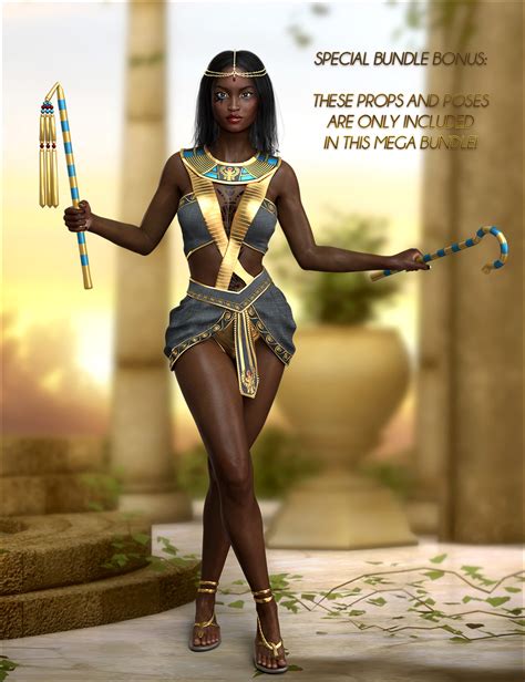 Egyptian Mega Bundle Characters Outfits Hair Poses And Lights Daz D