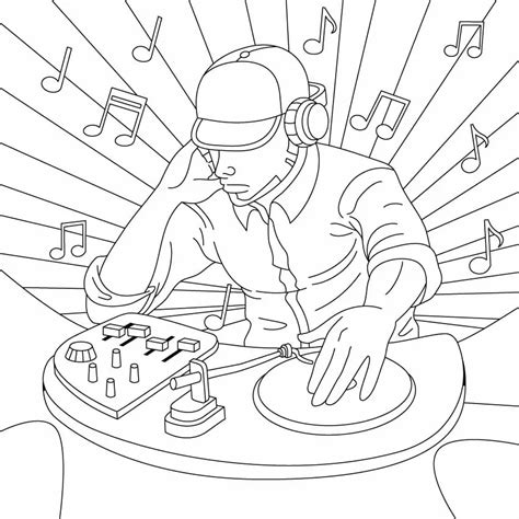 Dj Boy Coloring Page Free Printable Coloring Pages For Kids