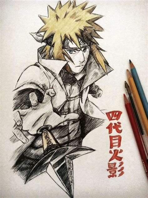 Minato Namikaze Sketch Complete Naruto Tattoo Naruto Sketch