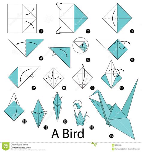 Step By Step Instructions How To Make Origami A Bird ...