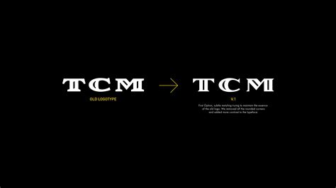 TCM Logo Alphabet On Behance Logo Old Logo Tcm