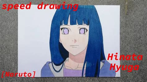 Speed Drawing Hinata Hyuga Naruto Youtube