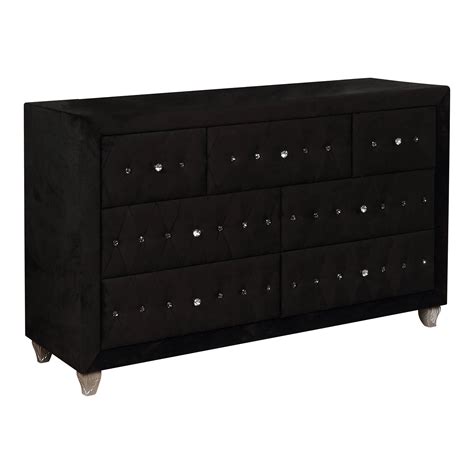 Furniture Of America Serena Contemporary 7 Drawer Dresser Black