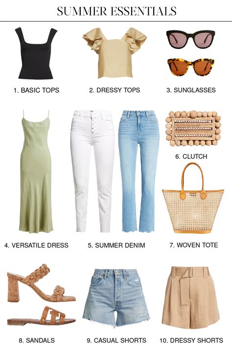 Summer Essentials 10 Basics To Have In Your Wardrobe Natalie Yerger