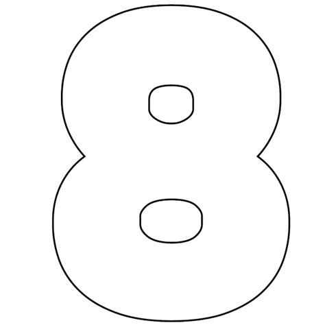The Number Eight Is Shown In Black And White