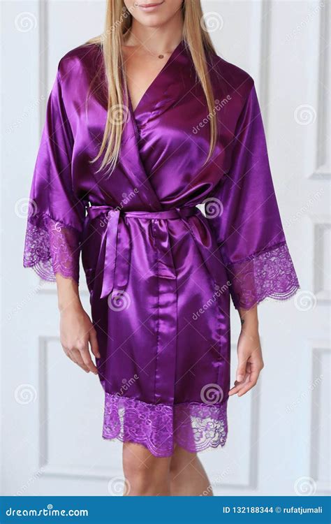 Woman In Silk Robe Stock Photo Image Of Alluring Sexual