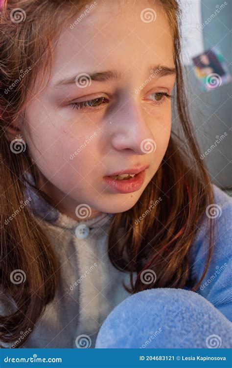 Cute Little Kid Is Crying Girl Crying Portrait Of A Sad Child Girl 9