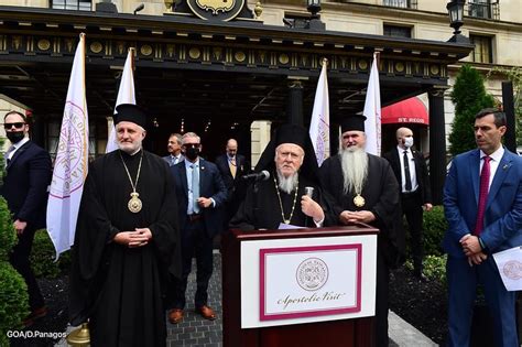 His All Holiness Ecumenical Patriarch Bartholomew Arrives In The Usa