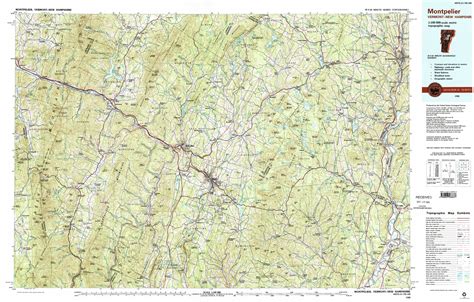 Lake Champlain Topographic Map Vt Ny Nh Usgs Topo 1250000 Scale