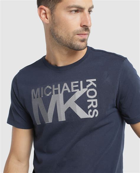 Camiseta De Hombre Michael Kors Azul De Manga Corta · Michael Kors