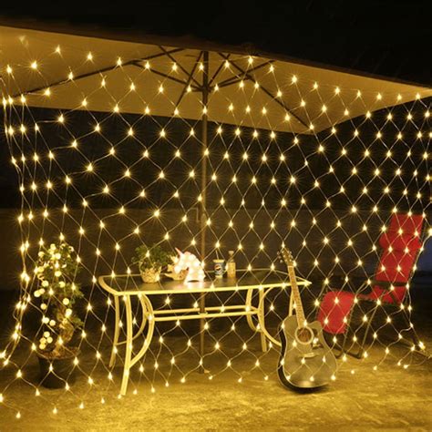 Garden Net String Lights Outdoor Led Decorative Solar Mesh Fairy Light