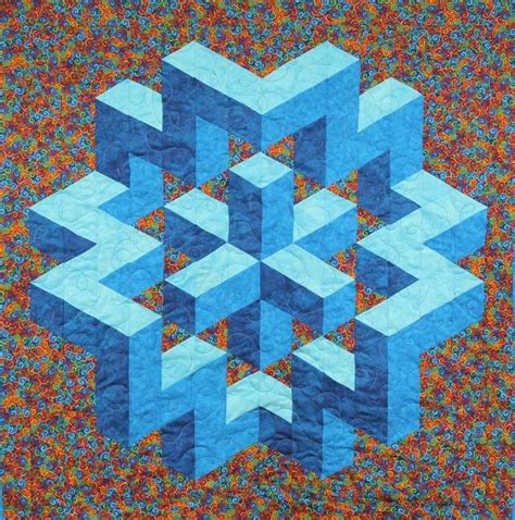 Asterisk Quilt Kit Etsy Optical Illusion Quilts Quilts Geometric