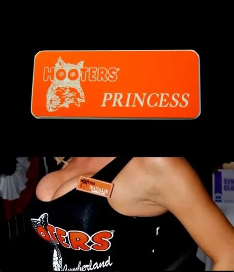 Hooters Girl Uniform Princess Name Tag Pin Lingerie Extra Halloween