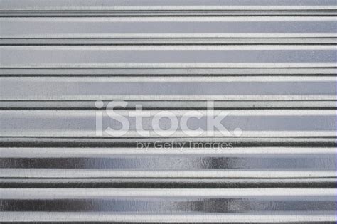 Shiny New Galvanised Corrugated Roofing Sheets Stock Photo Royalty
