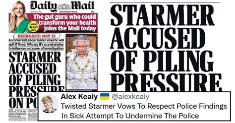 The Daily Mails Response To Keir Starmers Beergate Statement Is Peak Daily Mail 23 Front