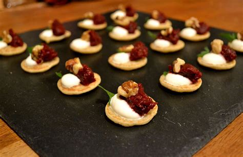 Recipe Vegetarian Canapés Beetroot Sour Cream And Walnut Blinis The