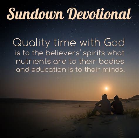 Sundown Devotional Quality Time With God Letterpile