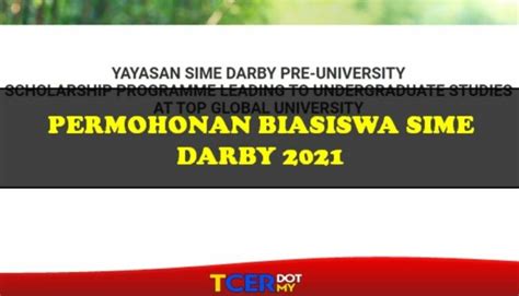 Which is the philanthropic arm of sime darby? Permohonan Biasiswa Yayasan Sime Darby - TCER.MY