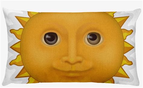 Emoji Bed Pillow Sun With Face Just Emoji Png Sun Emoji Emoji Sol