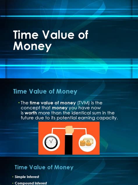 Time Value Of Money Pdf Present Value Interest