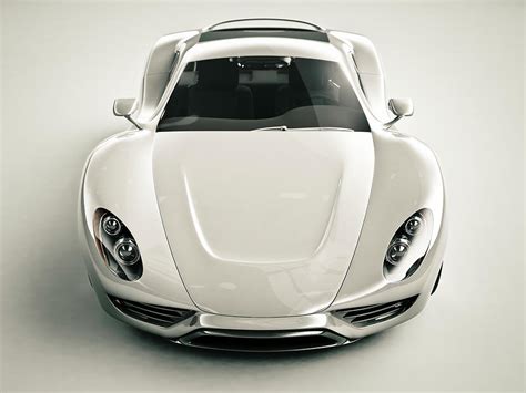 Front View Of A Sports Car By Mevans