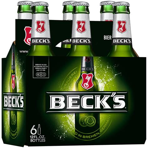 Becks Beer 6 Pack 12 Fl Oz Bottles