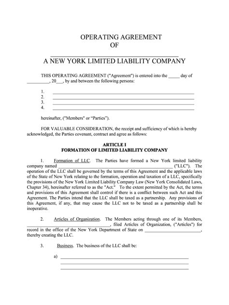 Operating Agreement Fill Online Printable Fillable Blank Pdffiller