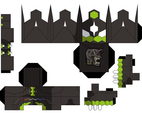 Zygarde 100 Paper Toy Free Printable Papercraft Templates