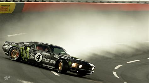 Crazy Drift Angle With The Classic Monster Energy Mustang Granturismo