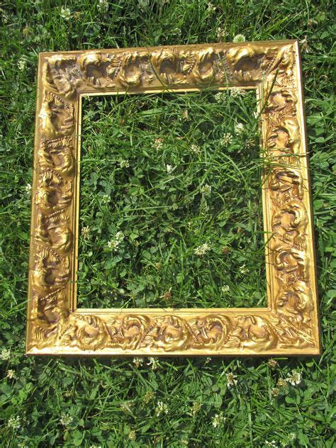 Vtg Reproduction Antique Style Ornate Gold Gesso Larger Size Painted