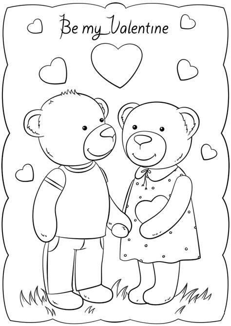 Printable valentines day card to color. Printable Valentines Day Cards - Best Coloring Pages For Kids