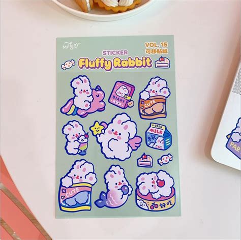 2pcs Bunny Hand Account Stickers Super Cute Cute Mobile Phone Etsy