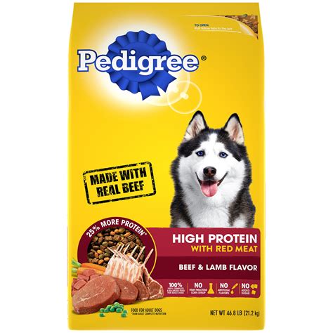 Pedigree High Protein Adult Dry Dog Food Beef And Lamb Flavor 468 Lb