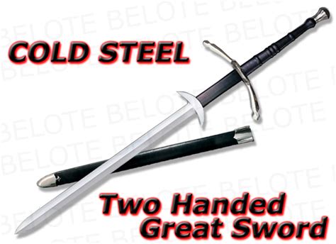 Cold Steel Two Handed Great Sword W Scabbard 88wgss Ebay