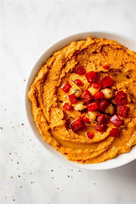 Oh So Easy Roasted Red Pepper Hummus — Damn Spicy