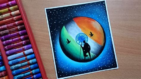 Republic Day Drawing With Oil Pastels Easy For Kids Fun And Quick How