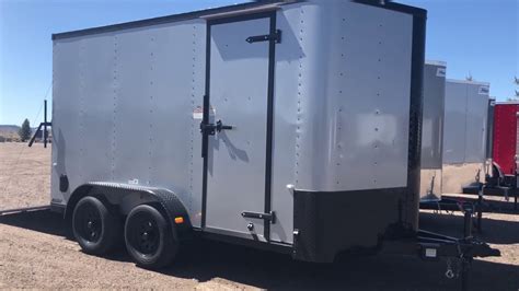 New 7x14 Siver Black Out Cargo Trailer With Nudo Floor Youtube