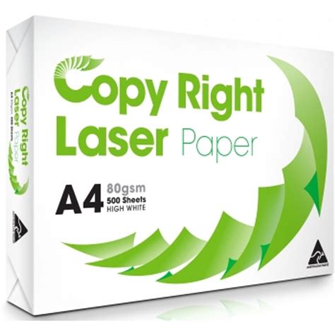 Copy Right Laser Paper A4 White Copy Paper 80gsm 400 Reams Pallet