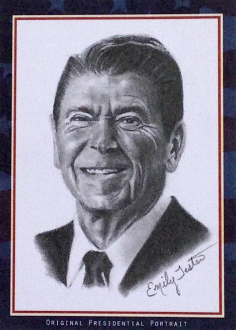 ronald reagan pastime presidential sketch card by avintagedreamer on deviantart