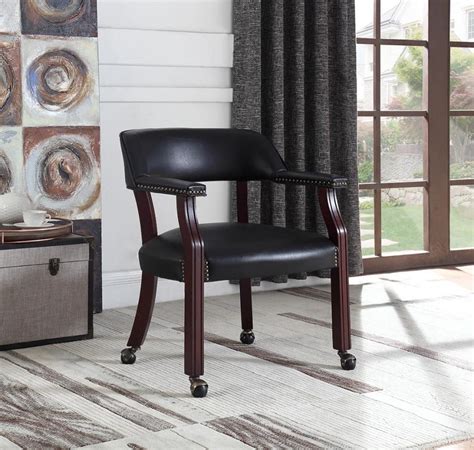 Newport is built with a strong steel frame and comes with a standard weight capacity of 275 lbs. HOME OFFICE : CHAIRS - Modern Black Guest Chair | 415K ...