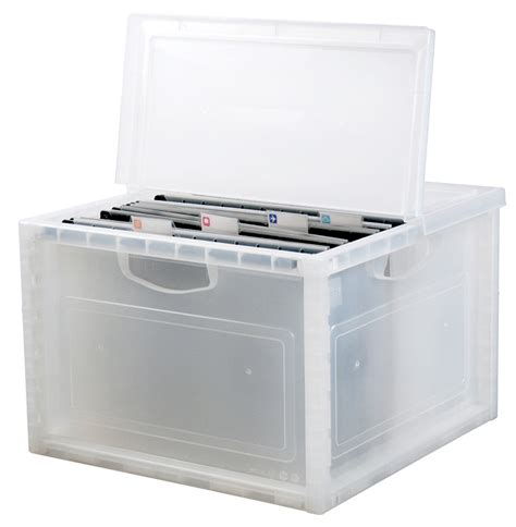 Livinbox A4 Filing Cube Plastic File Box Hanging File Box Stackable Storage Organizer With Lid