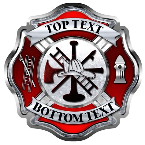 Custom Firefighter Maltese Cross Sticker Az House Of Stickers