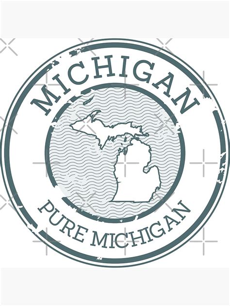 Michigan Pure Michigan Stamp Magnet For Sale By Stampusa Redbubble