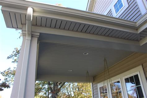 We have vinyl windows, siding, trim, shutters, porch posts, railing, vented soffit, solid soffit and beadboard soffit. Porch Ceilings Gallery | Siding Express