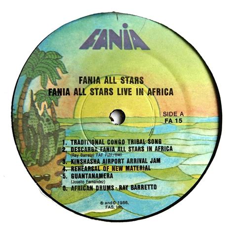 Fania All Stars Lp Live In Africa Fania Rc 86 A Hear