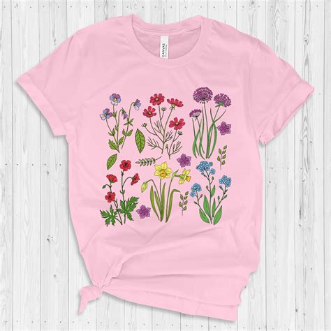 Wildflowers Shirt Floral T Shirt Vintage Inspired Flower Etsy