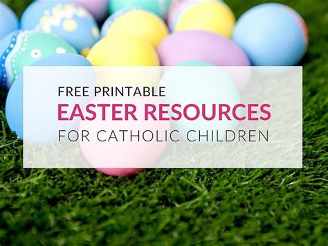 With this easter sunday dinner. 11 Easter Resources To Use With Catholic Children ...