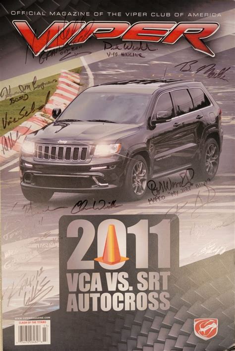2011 Srt Vs Vca Autocross Poster Printed On Thick Foam Board Signed