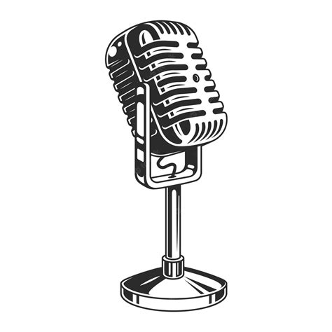 Premium Vector Retro Microphone Symbol